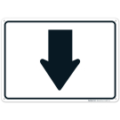 Straight Thru Down Arrow Sign Straight Thru Down Arrow Sign