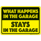 What Happens In the Garage Stays In The Garage Sign What Happens In the Garage Stays In The Garage Sign