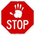 Stop With Symbol Sign Stop With Symbol Sign