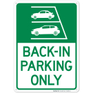 Back In Parking Only With Graphic Sign Back In Parking Only With Graphic Sign