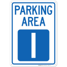 Parking Area I Sign Parking Area I Sign