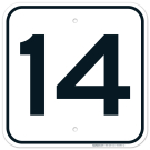 Parking Lot Number 14 Sign Parking Lot Number 14 Sign