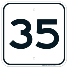 Parking Lot Number 35 Sign Parking Lot Number 35 Sign