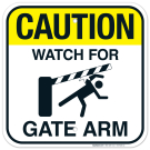 Gate Warning Watch For Gate Arm Sign Gate Warning Watch For Gate Arm Sign