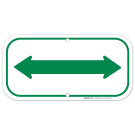 Green Bidirectional Arrow Sign Green Bidirectional Arrow Sign
