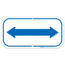 Bidirectional Arrow Blue Sign Bidirectional Arrow Blue Sign