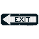 Exit Black Left Arrow Sign Exit Black Left Arrow Sign