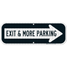 Exit And More Parking Right Arrow Sign Exit And More Parking Right Arrow Sign