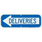 Deliveries Left Arrow Sign Deliveries Left Arrow Sign