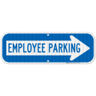 Employee Parking Right Arrow Sign Employee Parking Right Arrow Sign
