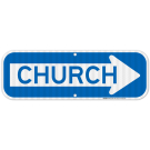 Church Right Arrow Sign Church Right Arrow Sign