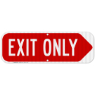 Exit Only Right Arrow Sign Exit Only Right Arrow Sign