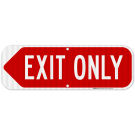 Exit Only Left Arrow Sign Exit Only Left Arrow Sign