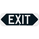 Exit Bidirectional Black Arrow Sign Exit Bidirectional Black Arrow Sign