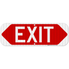 Exit Bidirectional Red Arrow Sign Exit Bidirectional Red Arrow Sign