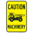 Caution Machinery Sign Caution Machinery Sign