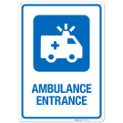 Ambulance Entrance Hospital Sign Ambulance Entrance Hospital Sign