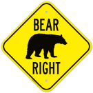 Bear Keep Right Sign Bear Keep Right Sign