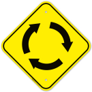 Clockwise Roundabout Graphic Sign Clockwise Roundabout Graphic Sign