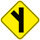 Side Road On Left Graphic Sign Side Road On Left Graphic Sign