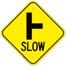 Side Road Tjunction Right Graphic Sign Side Road Tjunction Right Graphic Sign