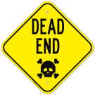 Dead End With Graphic Sign Dead End With Graphic Sign