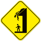 Falling Ice Graphic Sign Falling Ice Graphic Sign