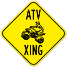 ATV Crossing Sign ATV Crossing Sign