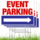 Event Parking With Left Arrow Sign Event Parking With Left Arrow Sign
