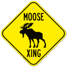 Moose CrossingWith Graphic Sign Moose CrossingWith Graphic Sign
