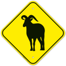 Bighorn Sheep Crossing Graphic Sign Bighorn Sheep Crossing Graphic Sign