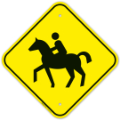 Crossing Horse Sign Crossing Horse Sign
