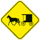 Horsedrawn Vehicle Graphic Sign Horsedrawn Vehicle Graphic Sign