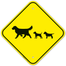 Dog Crossing Graphic Sign Dog Crossing Graphic Sign