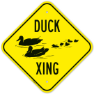 Duck Crossing With Duck And Ducklings Graphic Sign Duck Crossing With Duck And Ducklings Graphic Sign