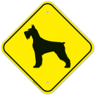 Guard Dog Schnauzer Dog Graphic Sign Guard Dog Schnauzer Dog Graphic Sign