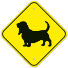 Guard Dog Basset Hound Graphic Sign Guard Dog Basset Hound Graphic Sign