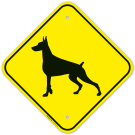 Guard Dog Doberman Graphic Sign Guard Dog Doberman Graphic Sign