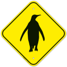 Penguin Crossing Graphic Sign Penguin Crossing Graphic Sign