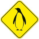Penguin Walking Graphic Sign Penguin Walking Graphic Sign