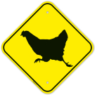 Chicken Crossing Graphic Sign Chicken Crossing Graphic Sign