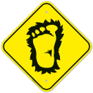 Bigfoot Crossing Graphic Sign Bigfoot Crossing Graphic Sign