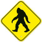 Sasquatch Big Foot Crossing Signs Sign Sasquatch Big Foot Crossing Signs Sign