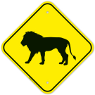 Lion Crossing Sign Lion Crossing Sign