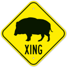 Wild Hog Crossing Sign Wild Hog Crossing Sign