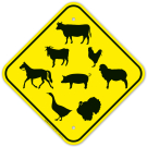 Various Animal With Graphics Sign Various Animal With Graphics Sign