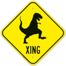 Dinosaur Crossing Sign, (SI-72710) Dinosaur Crossing Sign, (SI-72710)