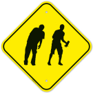 Zombie Crossing Graphic Sign Zombie Crossing Graphic Sign
