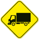 Truck Crossing Sign Truck Crossing Sign