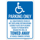 Parking Only Sign, (SI-7297) Parking Only Sign, (SI-7297)
